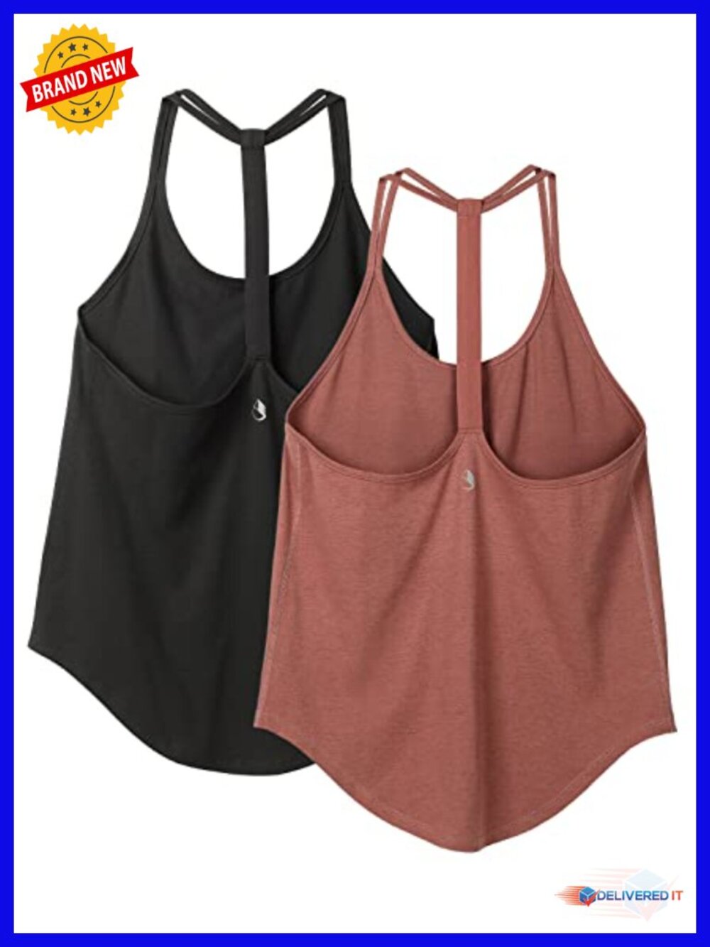 Workout Tank Top, T-Back, Athletic Yoga Top, Sleeveless Scoop Neck